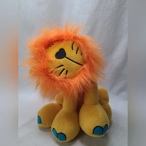 Elfe Bang On The Door Orange Lion Plush Weighted Feet  13 Inch- 2004 - Picture 4 of 5